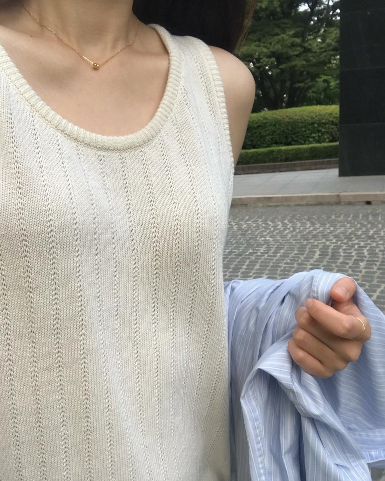 스카시 스쿱넥 니트 원피스 상세 이미지 8