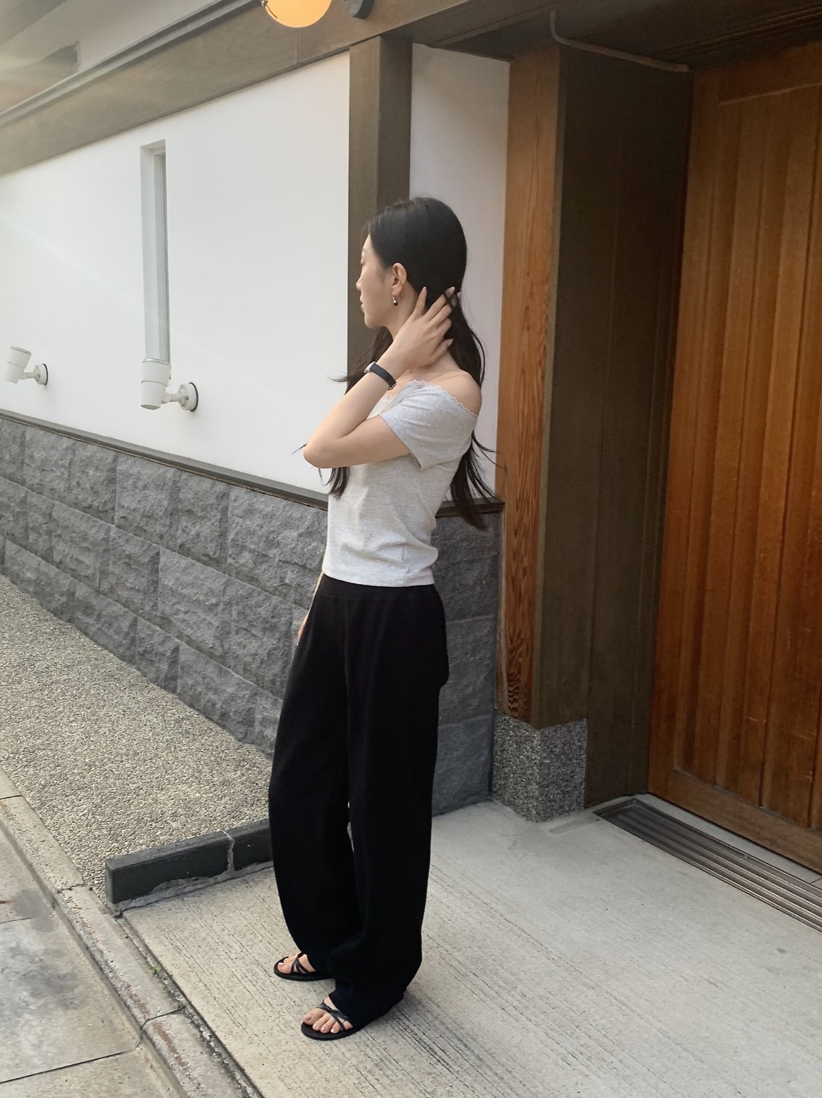 세린 보트넥 레이스 티셔츠 상세 이미지 11