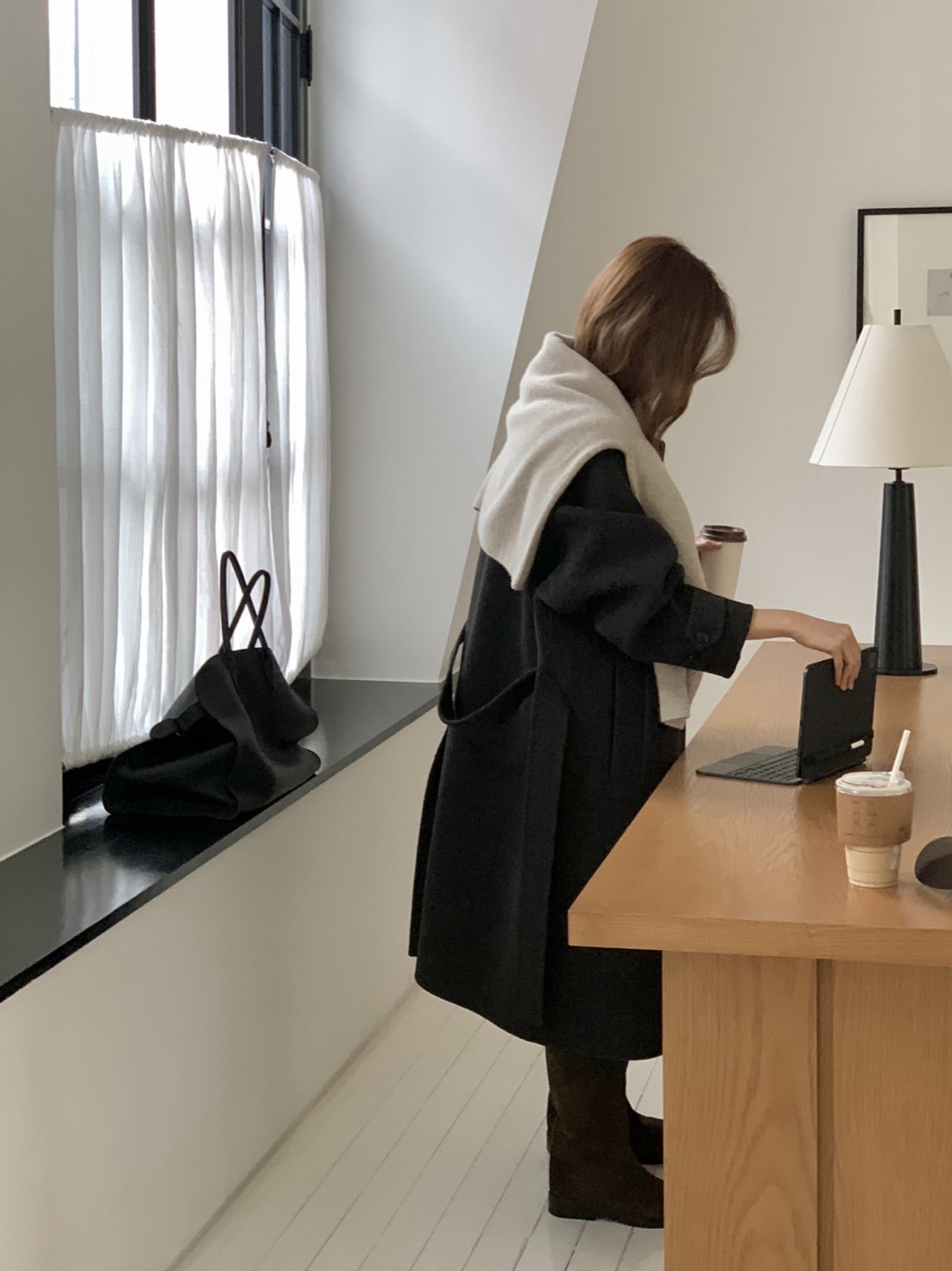 세린 셔틀랜드 핸드메이드 코트 상세 이미지 5