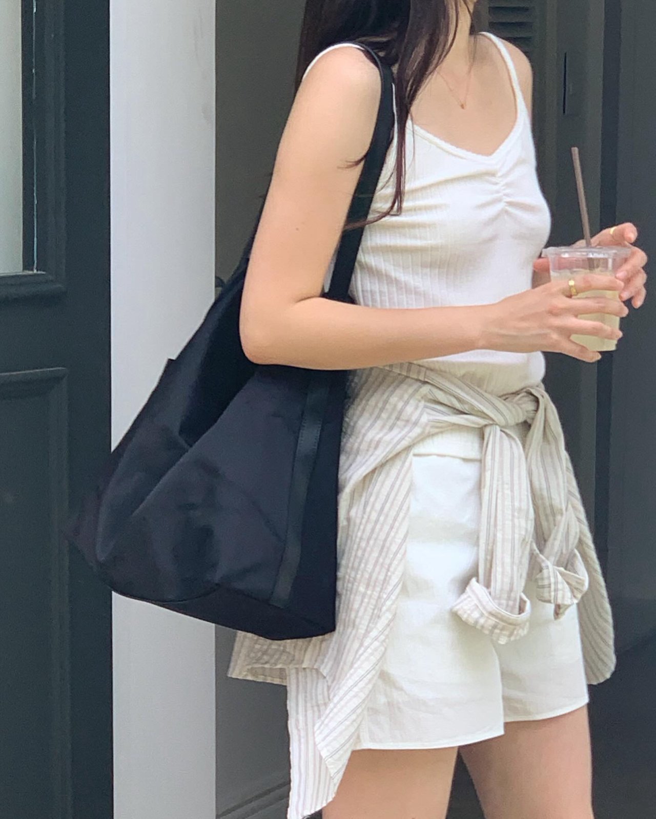 줄지 셔링 레이스 나시 상세 이미지 5