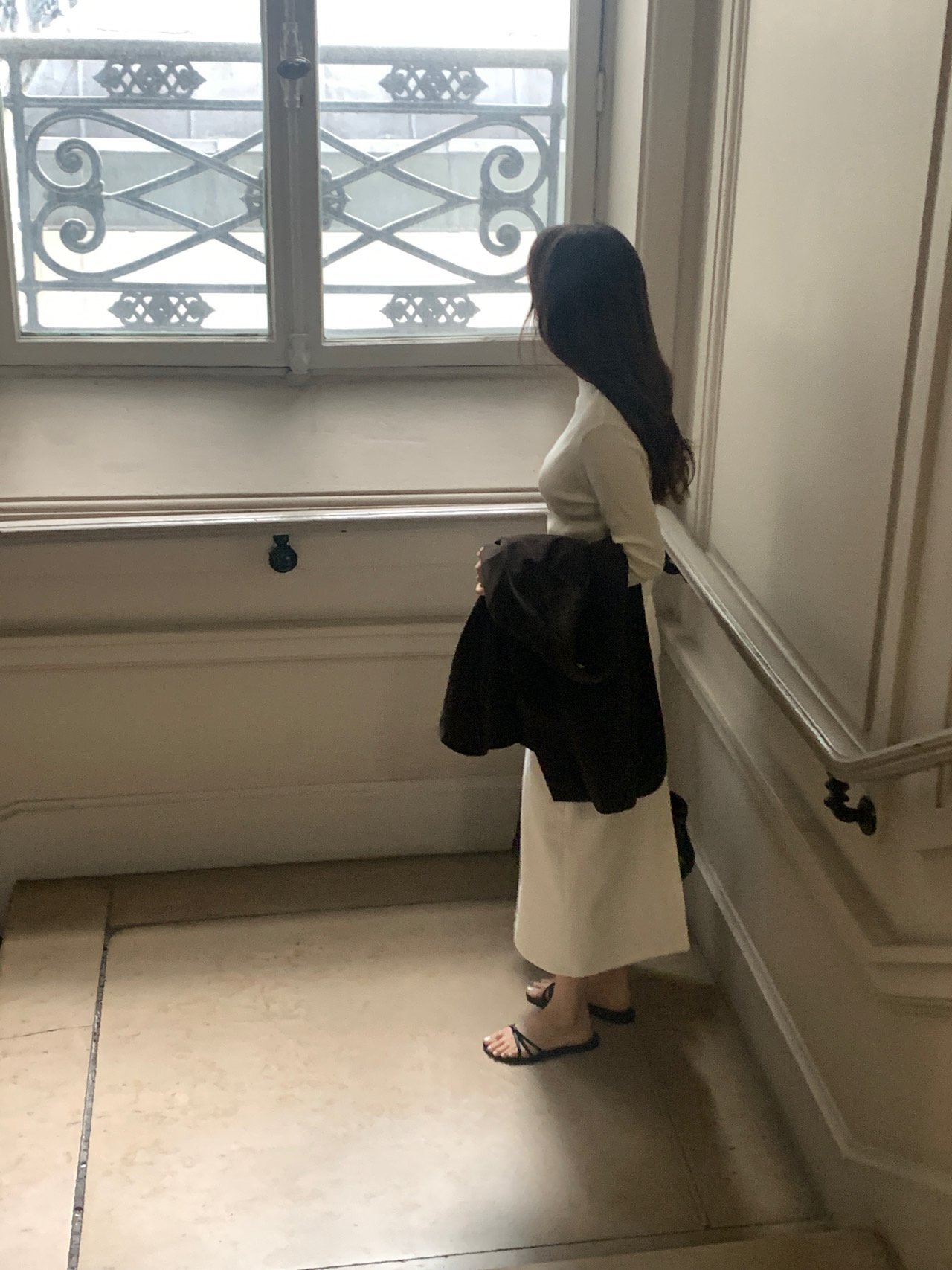 시에나 골지 모크넥 티셔츠 상세 이미지 10