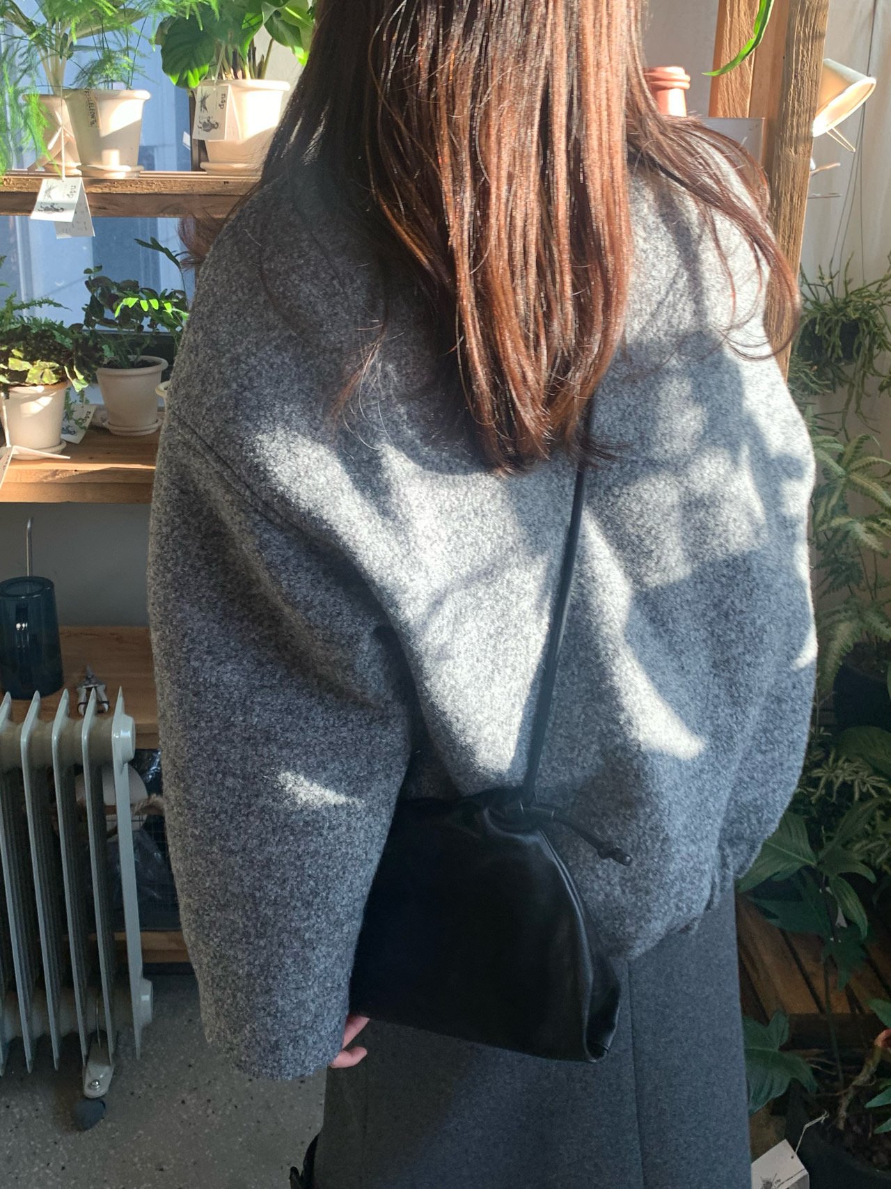 스노우 울 부클 누빔패딩 블루종 상세 이미지 9