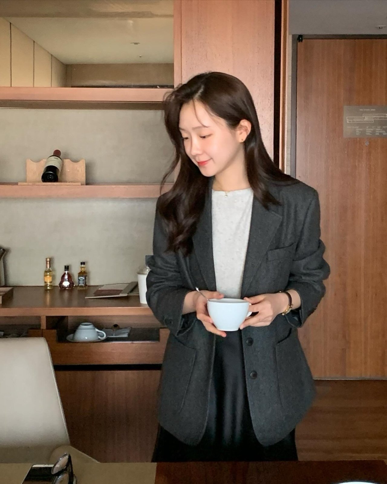 스프링 울 보카시 자켓 상세 이미지 5