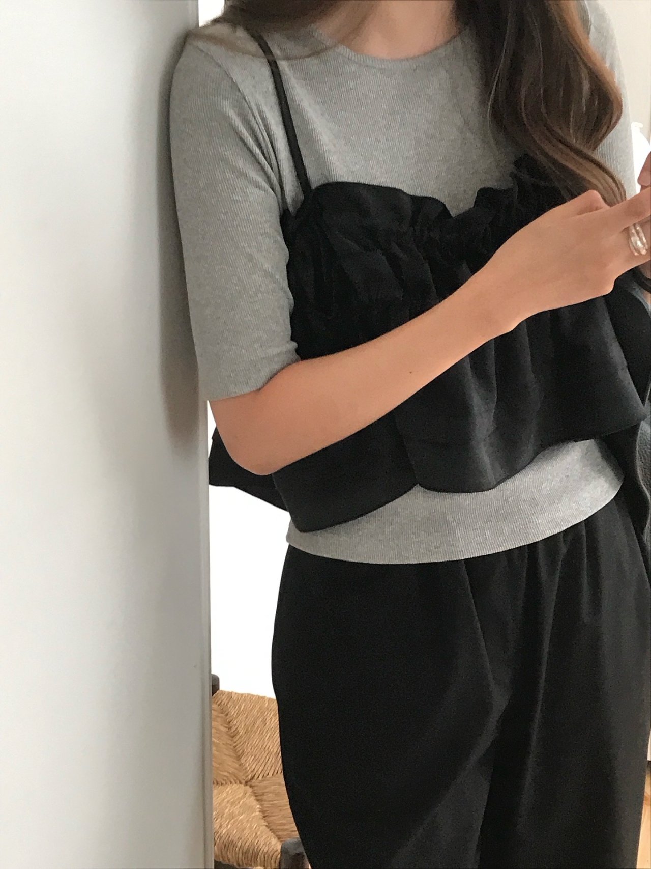 서리 피치 셔링 뷔스티에 상세 이미지 6