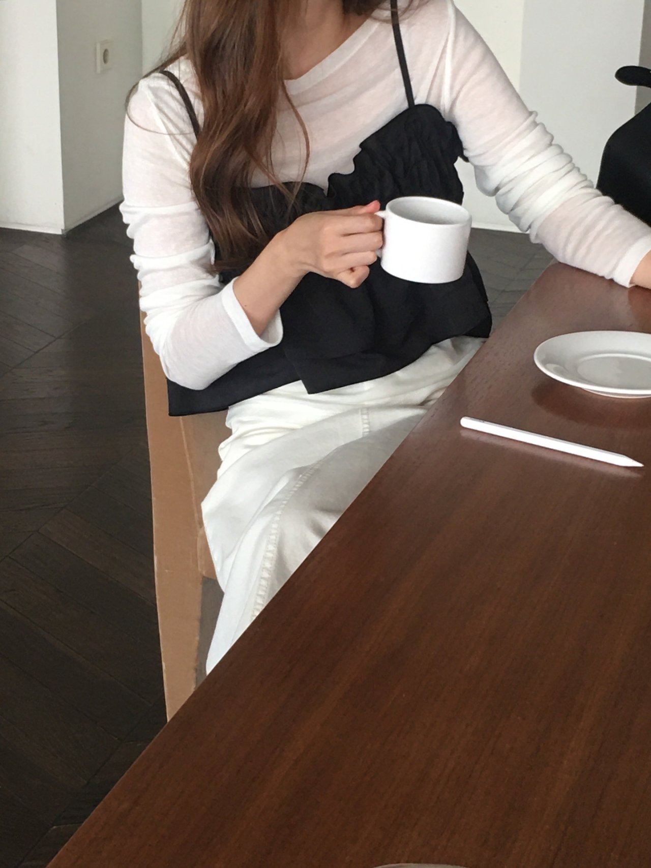 서리 피치 셔링 뷔스티에 상세 이미지 7