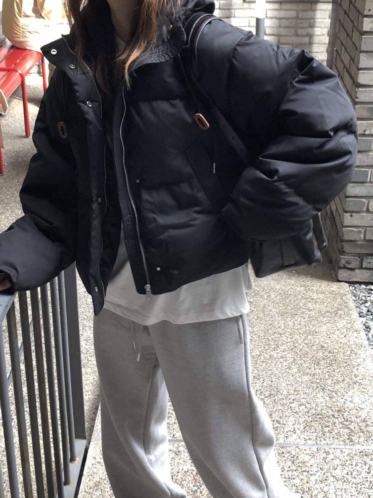 어반 후디 구스다운 숏 패딩 상세 이미지 5