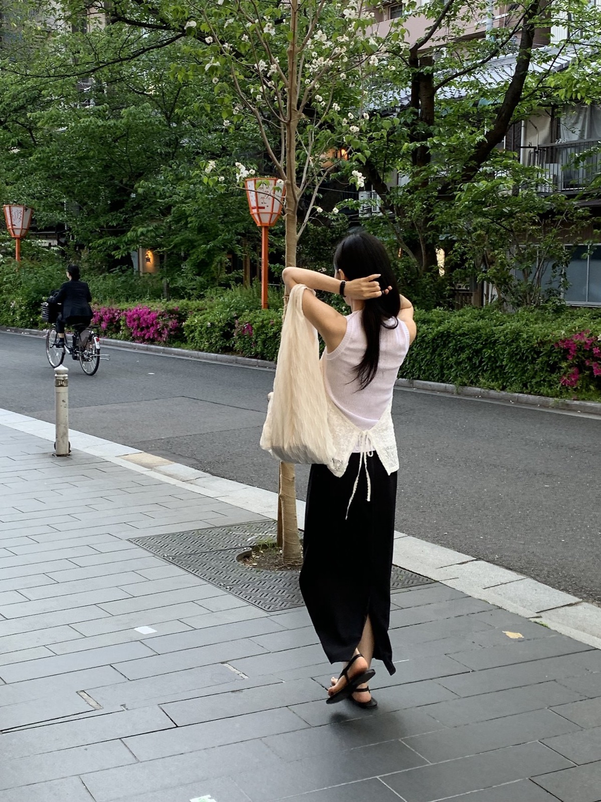 유주얼 실키 스커트 상세 이미지 5
