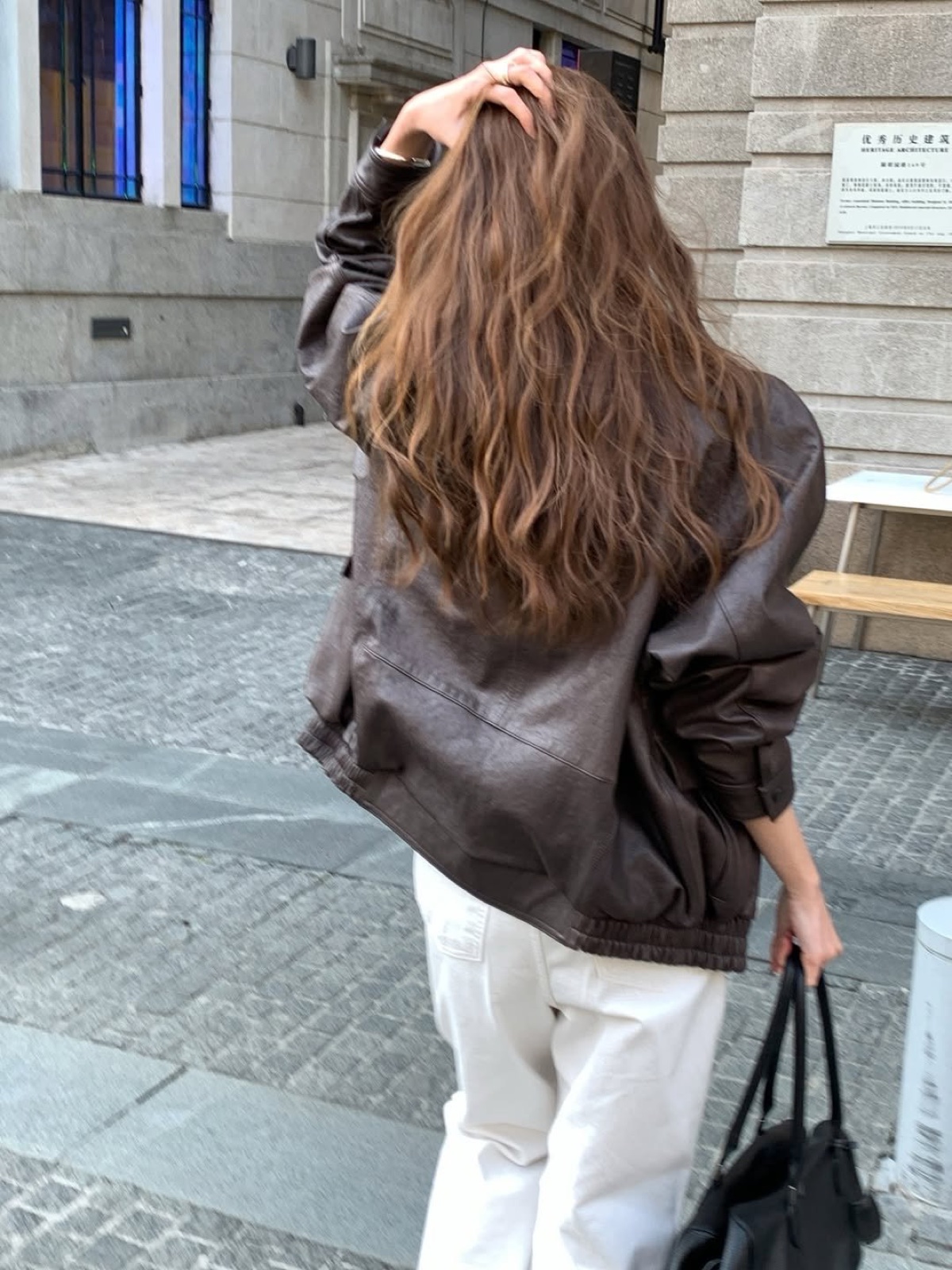 워시드 이태리 램 레더 블루종 상세 이미지 6