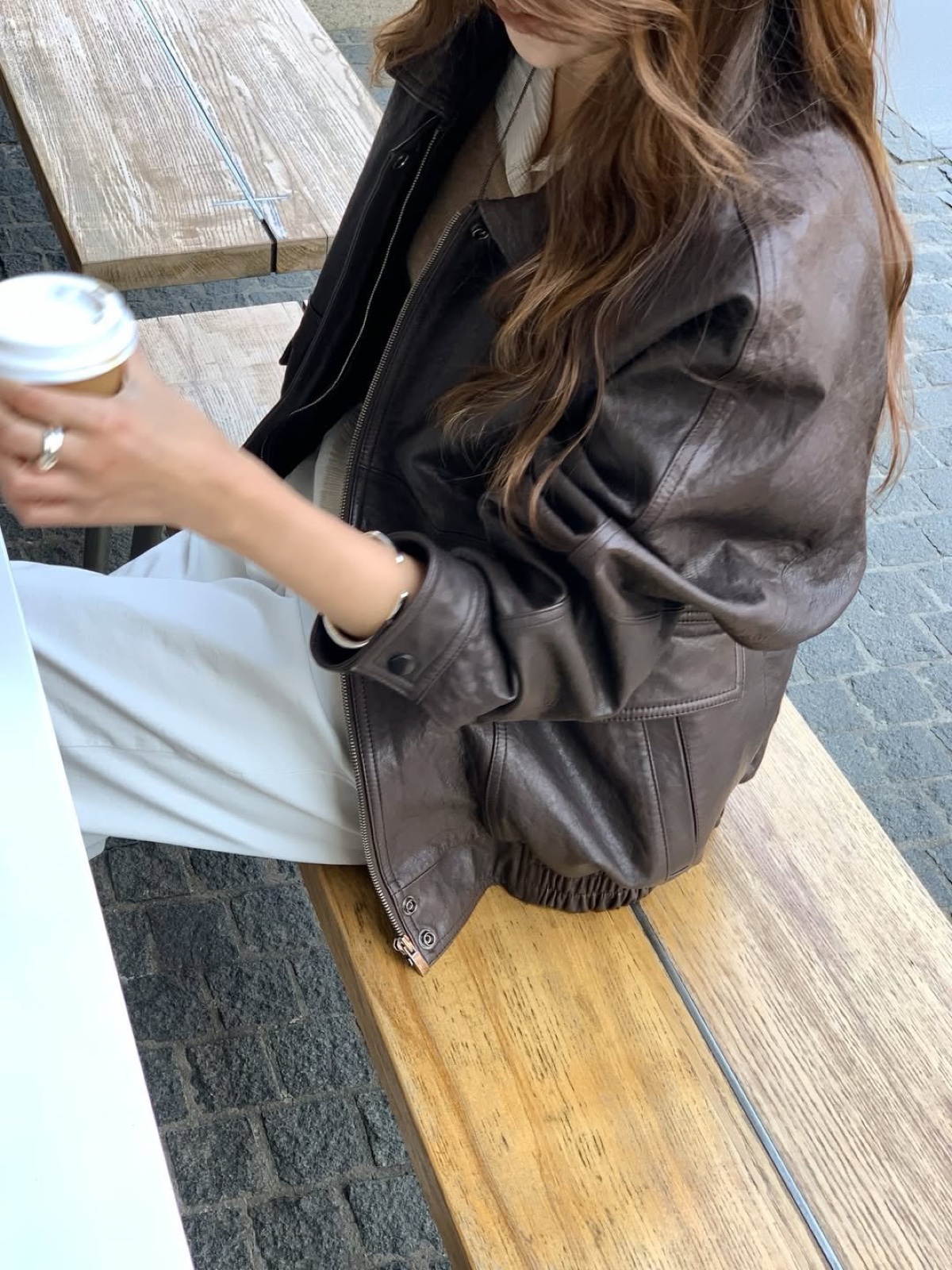 워시드 이태리 램 레더 블루종 상세 이미지 8