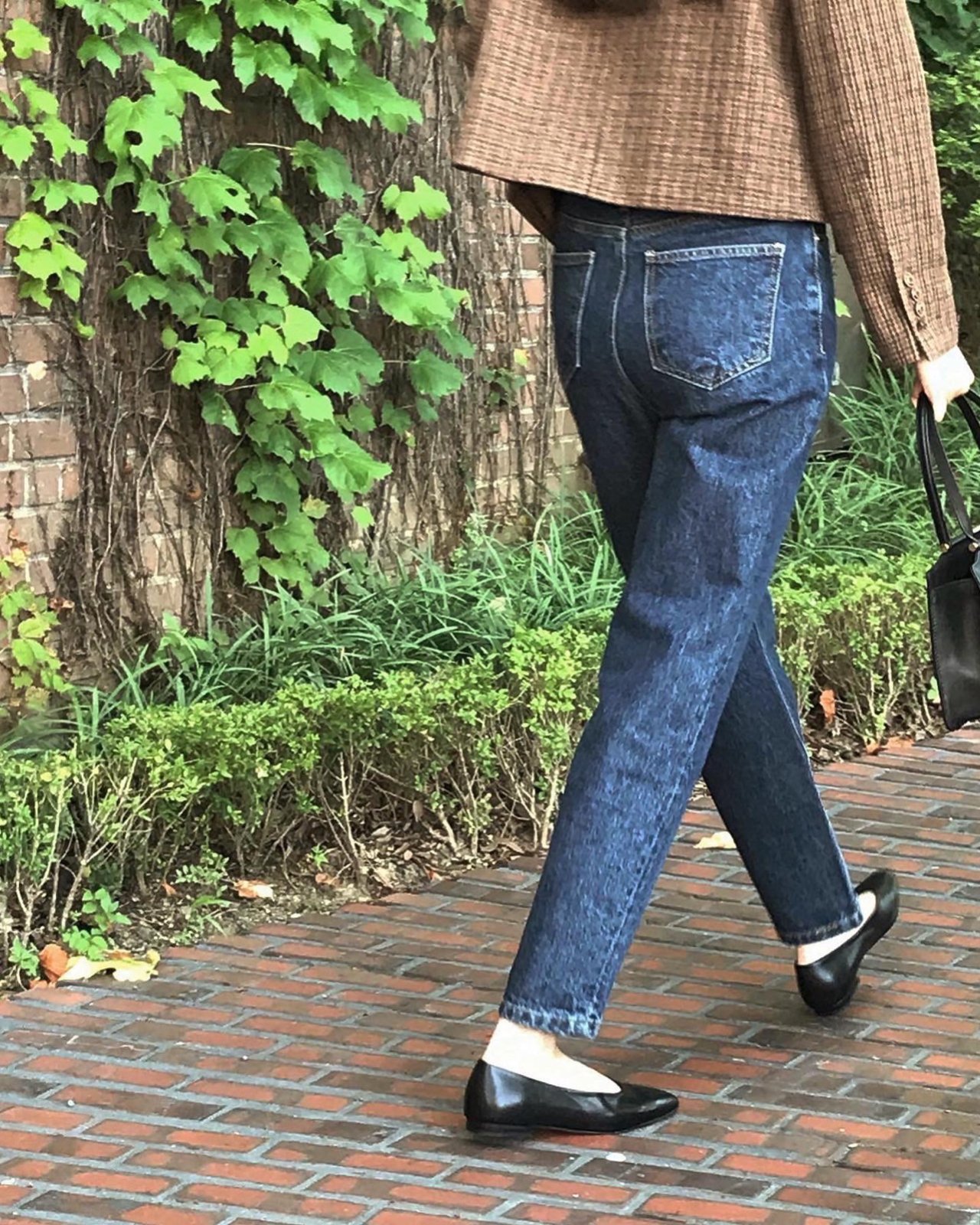 울 체크 노카라 자켓 상세 이미지 9