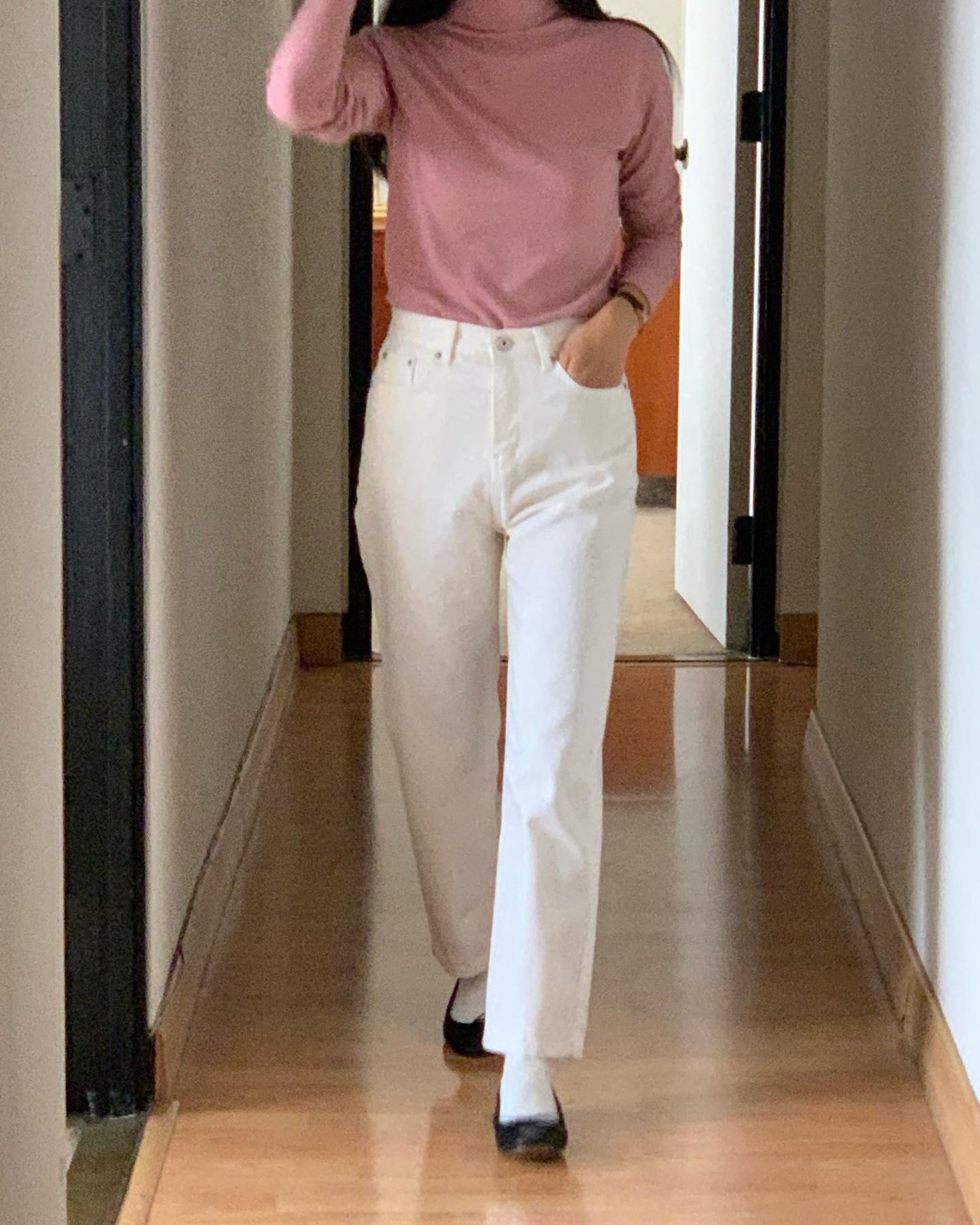 울&텐셀 반폴라 긴팔 티셔츠 상세 이미지 2