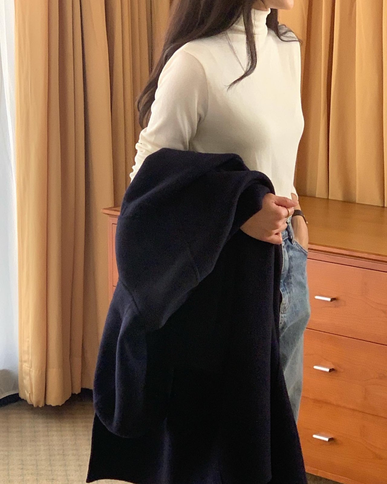 울&텐셀 반폴라 긴팔 티셔츠 상세 이미지 6