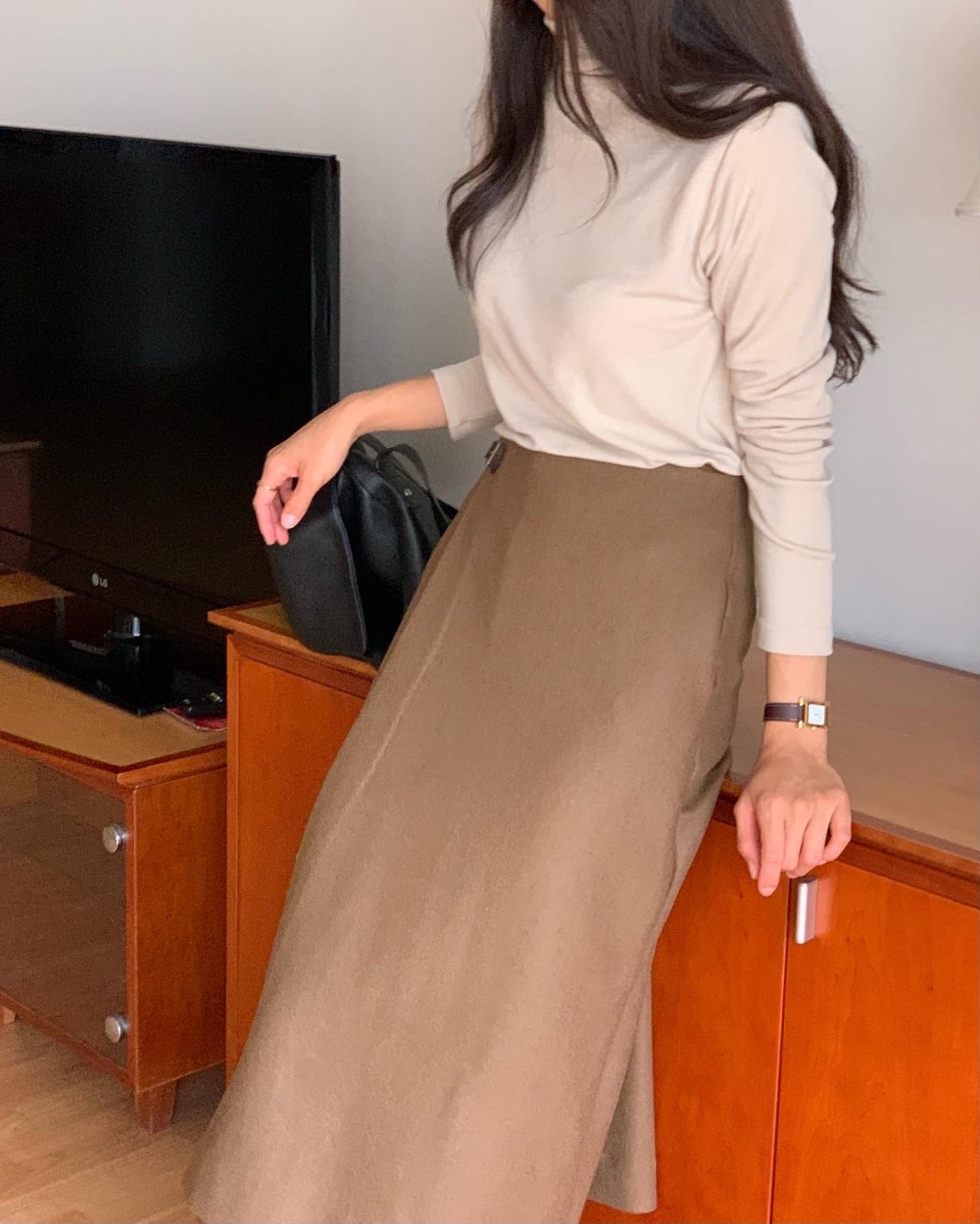 울&텐셀 반폴라 긴팔 티셔츠 상세 이미지 9
