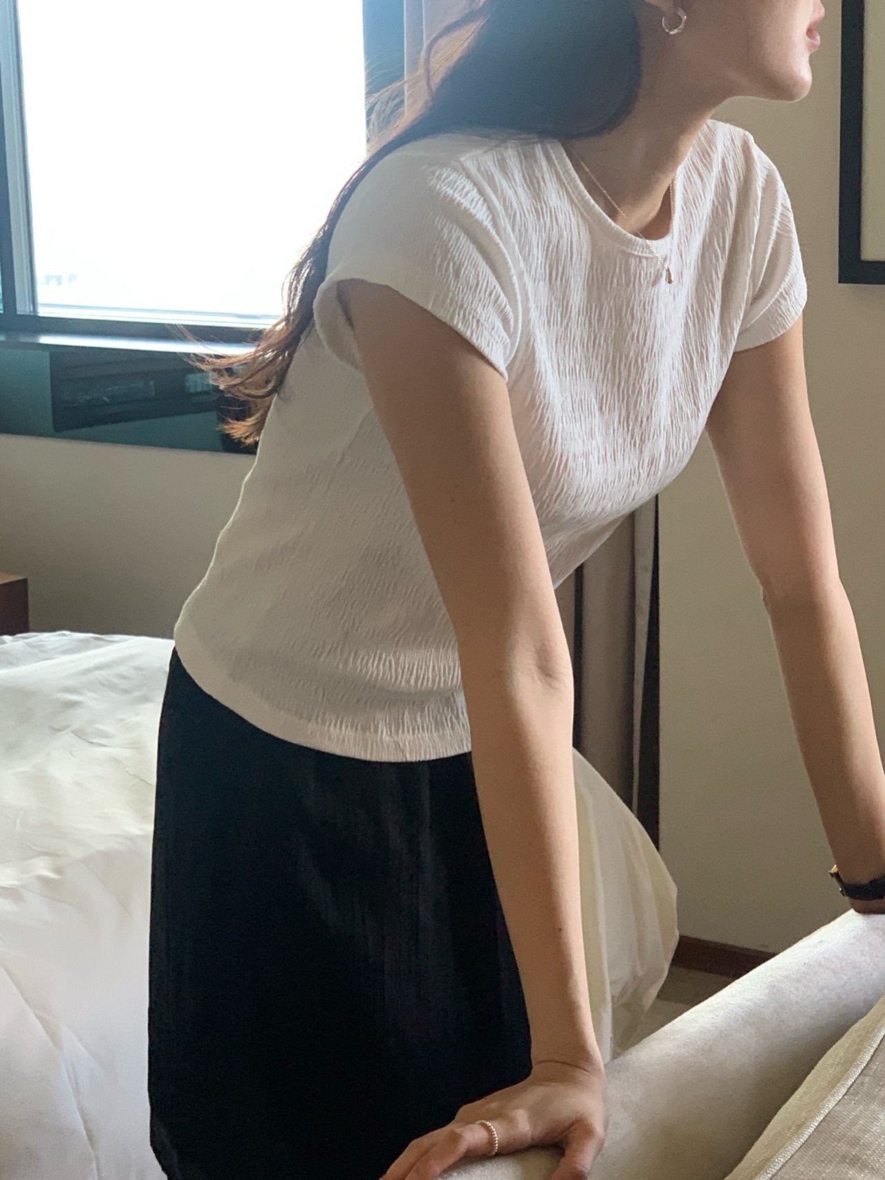링클 하프 티셔츠 상세 이미지 2