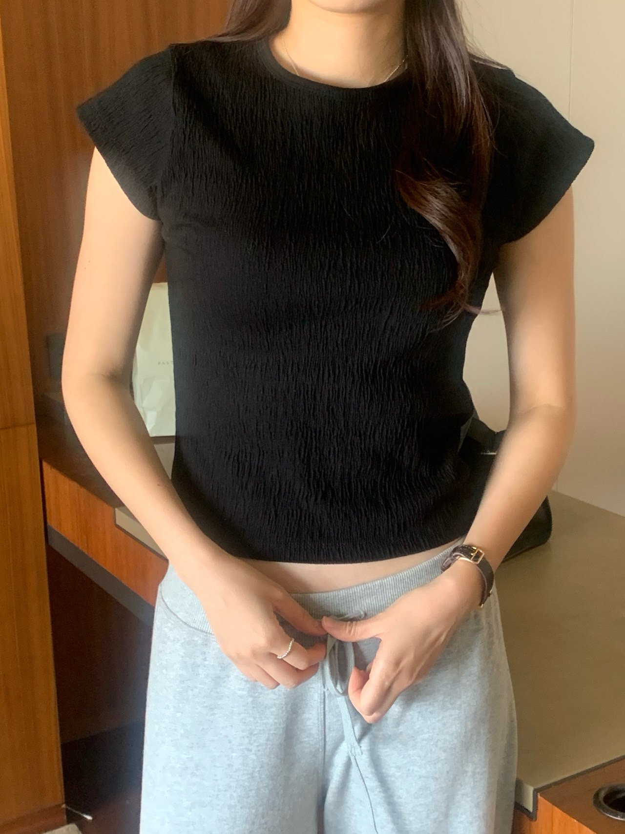 링클 하프 티셔츠 상세 이미지 6