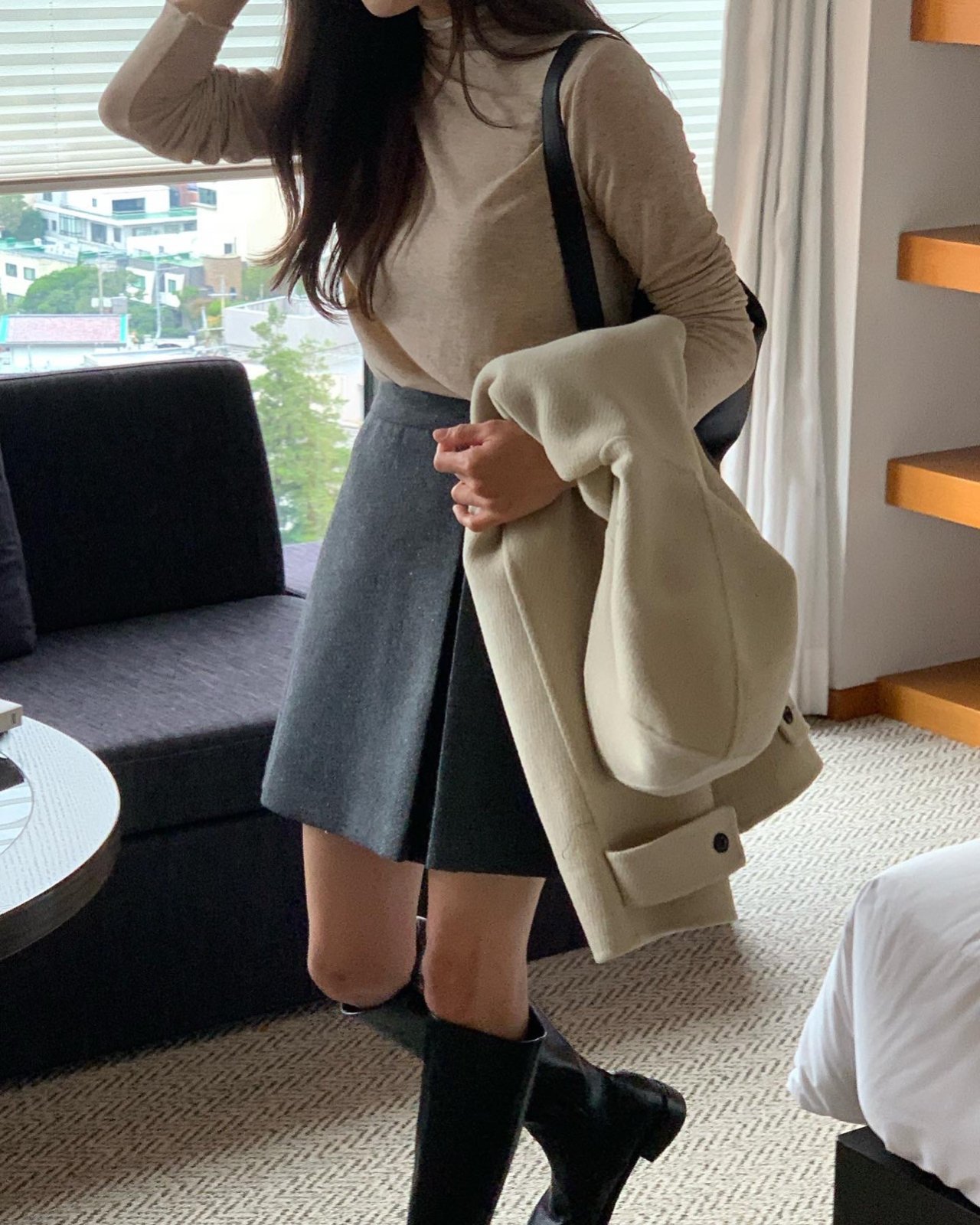 오브 링클 반폴라 긴팔 티셔츠 상세 이미지 4